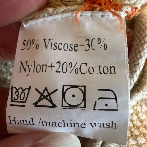 Knit Cap Sleeved Beige Multi Color Striped Top size XL - Picture 13 of 13